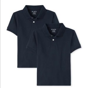 NWT Set of 4 Boys Uniform Pique Polo Shirts XL